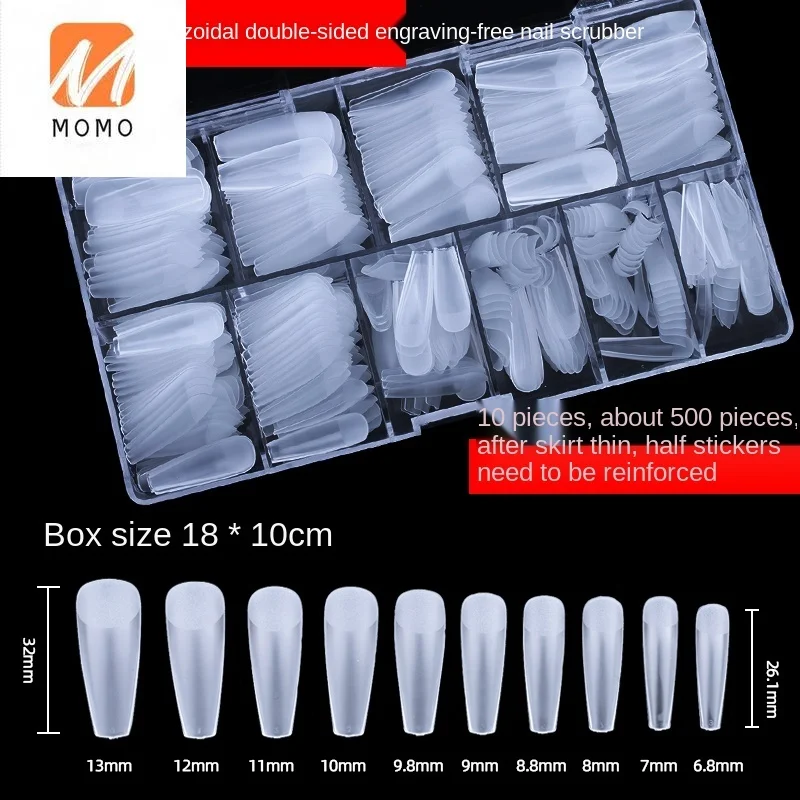 

Nail Tips for Beauty Shop Nail Patch Full Semi-Nail Sticky Dual-Use Polishing-Free Ultra-Thin Seamless Extended Trapezoidal