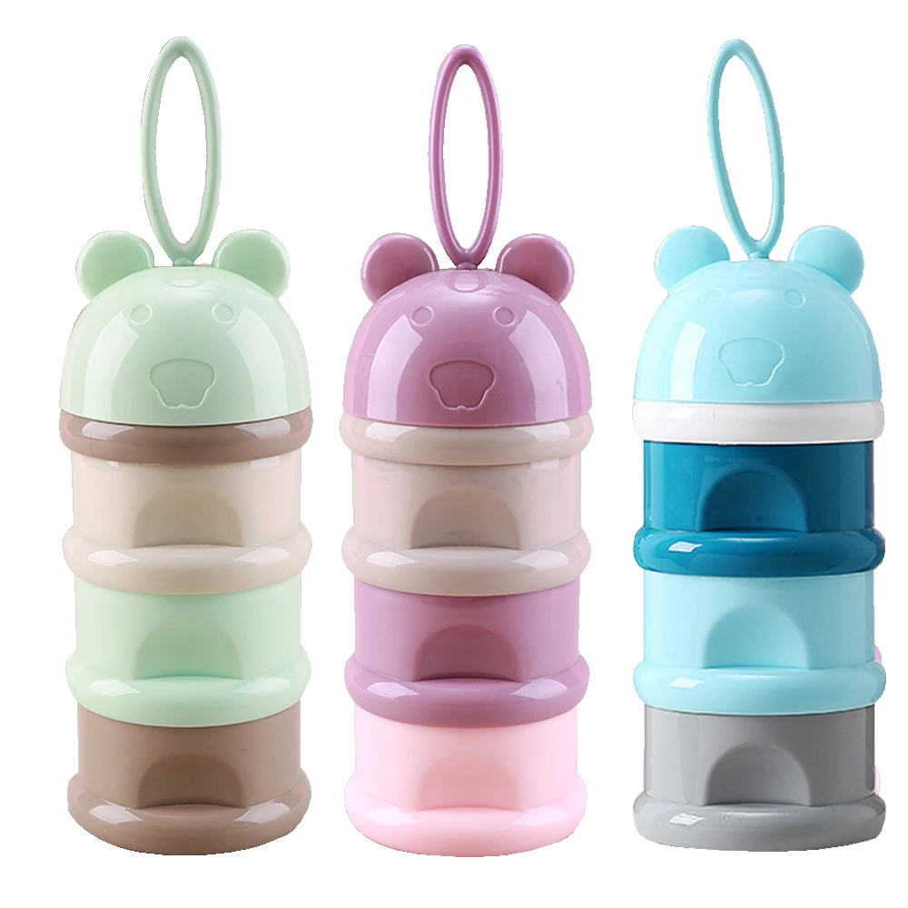 3-слойный портативный контейнер для хранения детского питания молока фруктов