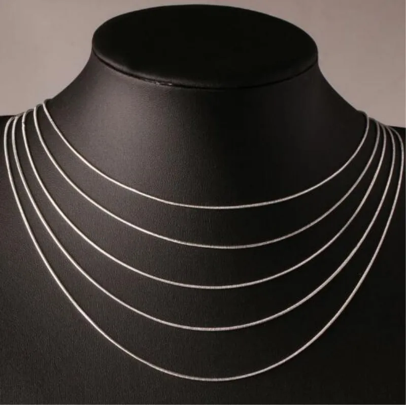 Оптовая цена ожерелье из серебра 925 пробы модные ювелирные изделия цепочка со