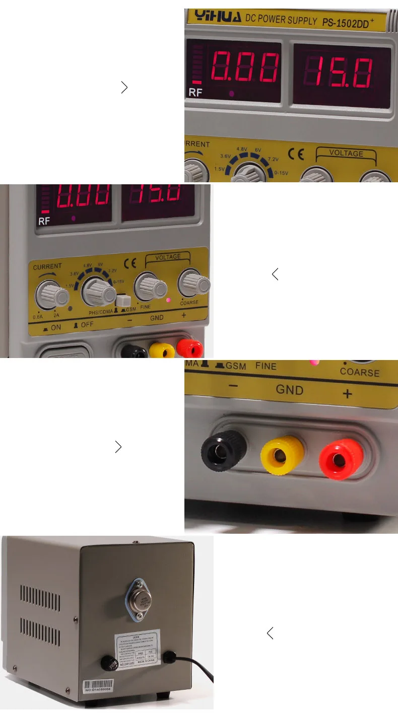 Новейший YIHUA 1502DD+ для мобильного телефона 15V 2A Регулируемый источник питания постоянного тока с светодиодный дисплеем