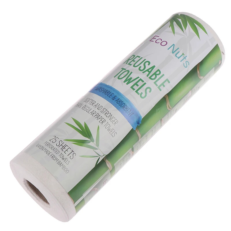 25 шт бамбуковые прослойки в Кухня салфетка для мытья посуды Бумага Полотенца