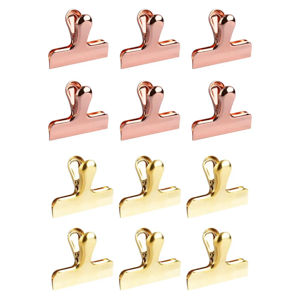 

6pcs/Lot Metal Binder Clip Bulldog Binder Duckbill Clamps Notes Letter Paper Clip For Food Bags Book School Office Supplies