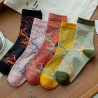 2021 autumn and winter new products tie dye womens socks combed cotton mid tube fashion japanese socks trend has a fan