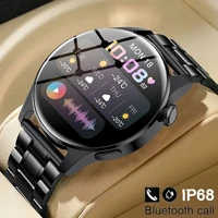 bluetooth call phone smart watch men waterproof sport fitness tracker weather display 2021 new watch smartwatch men for huawei
