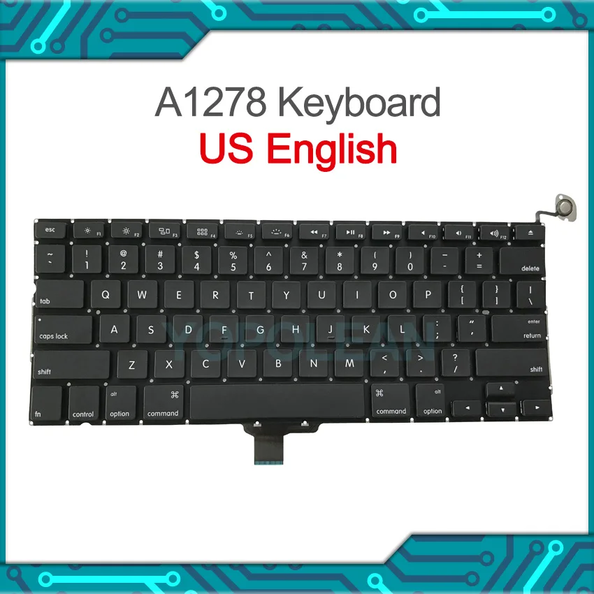 Новая английская сменная клавиатура для Macbook Pro 13 дюймов A1278 2009 2010 2011 2012