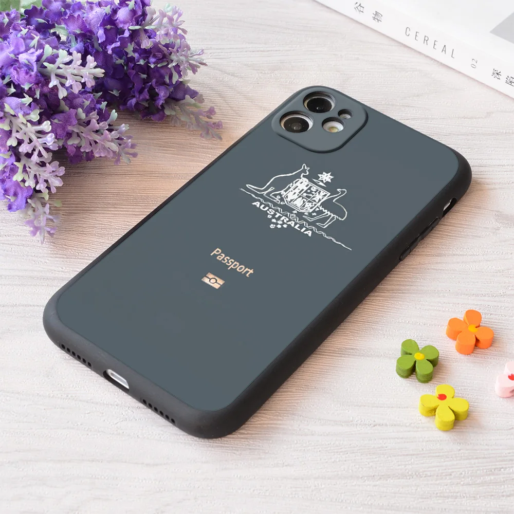 

For iPhone Australian Passport Print Soft Matt Apple Case