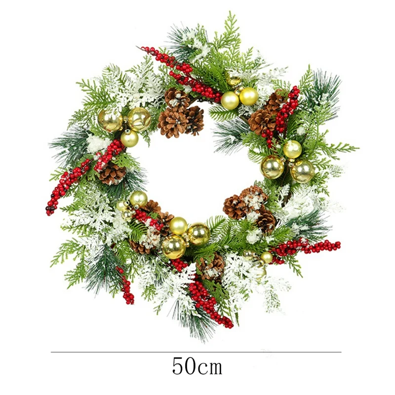 

Christmas Wreath Pine & Berry Artificial Wreaths for Holiday Wedding Home Front Door Field Garlands