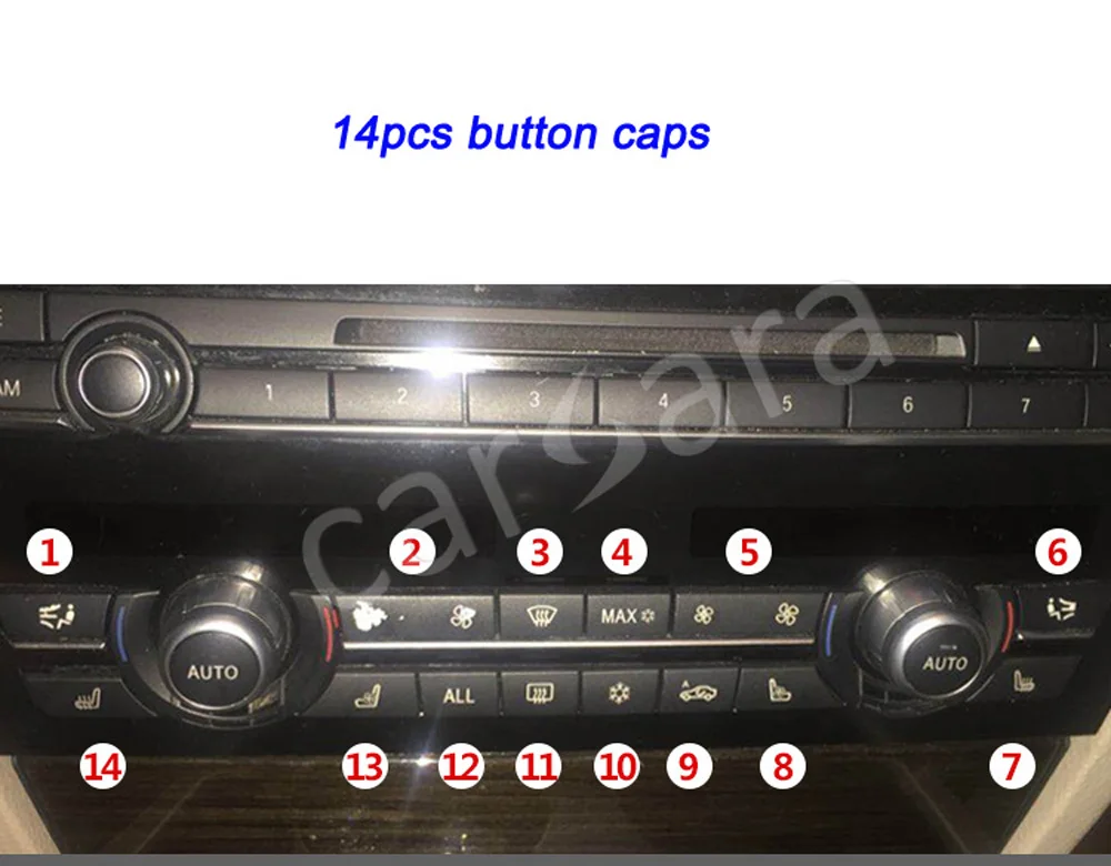 Сменная крышка кнопки переключателя кондиционера для B MW Low/Middle/High End 5 Series /5 GT / 6 7