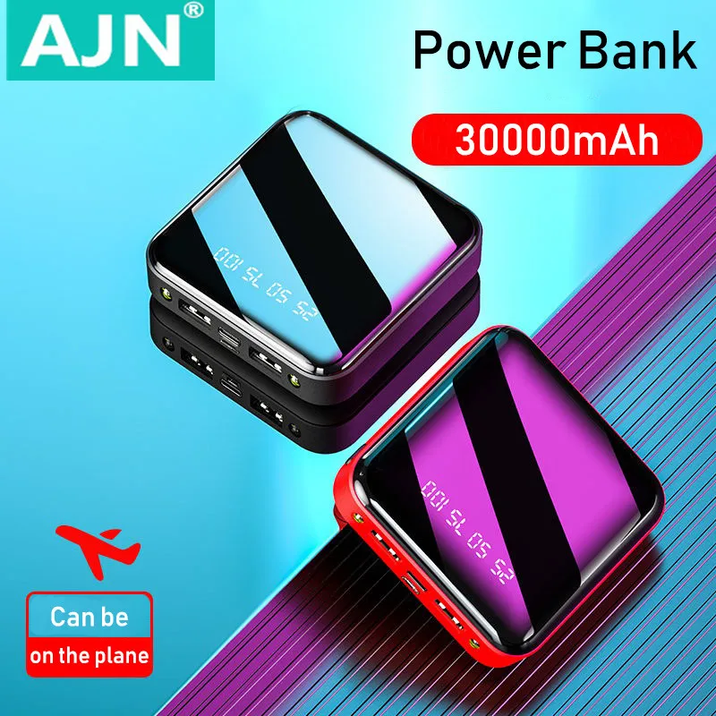 Mi ni power Bank 30000 мАч Pover зарядное устройство с двумя usb портами Внешняя батарея Poverbank