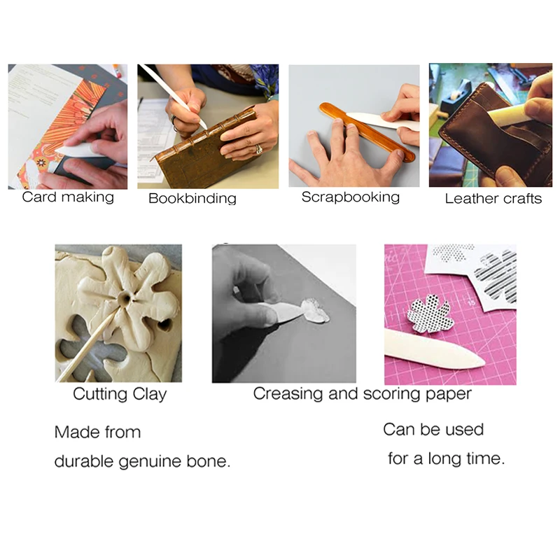 

2Pcs/Set Leather Craft Bone Folder Tools For Leather Scoring Folding Creasing Edges Paper Handmade Sewing Accessories