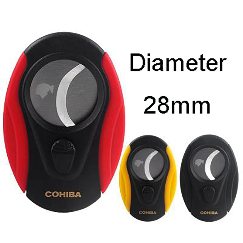 

COHIBA Cigar Cutter Sharp Stainless Steel Double Blades Plastic Zigarre Cutter Cigar Scissor For Cuban Cigars Guillotine