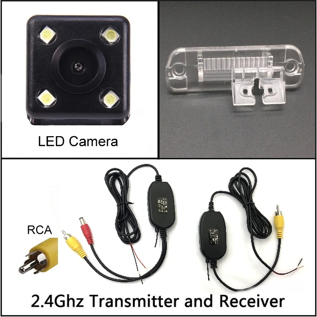 wireless n 4 LED Для Mercedes Benz M ML W164 GL X164 CL W215 C215 автомобильная парковочная камера CCD HD камера заднего вида - Название цвета: wireless n 4 LED