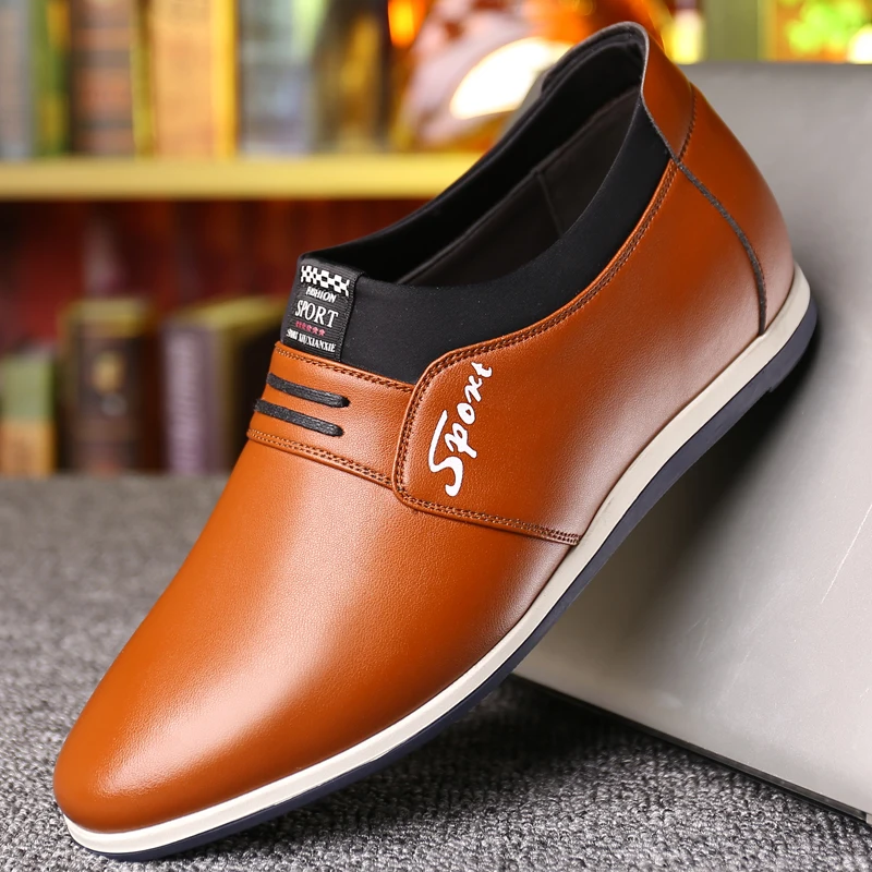 Misalwa Man Elevator Shoes Height Increase Leather Brogue White Men Casual Oxfords Sneakers Comfortable Daily | Обувь