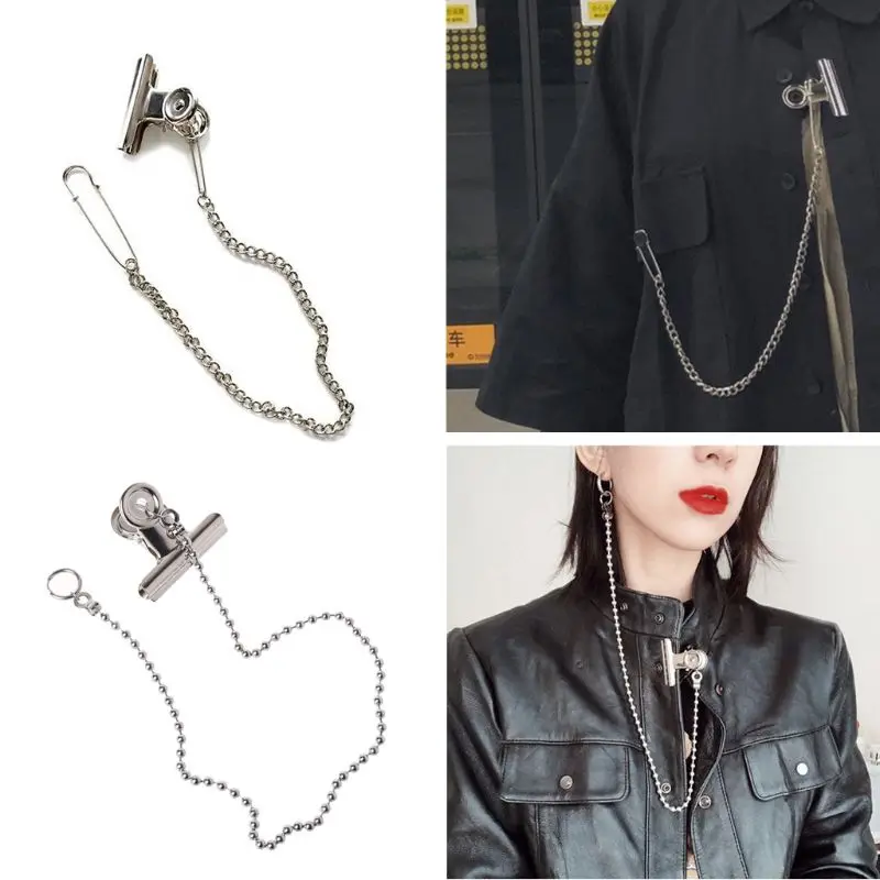 Жилет костюм с большими зажимами безопасность булавки ремень кошелек серьги хип