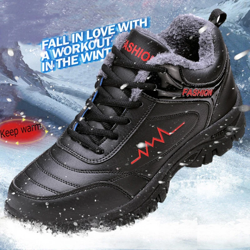 Мужские зимние ботинки, теплые модные кроссовки, зима 2021, уличные высококачественные мужские зимние ботинки, повседневная обувь, мужские бо... от AliExpress WW