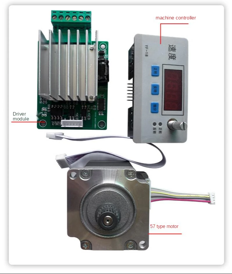 

57 шаговый двигатель + Драйвер + плата управления шаговым двигателем обратный/импульс/скорость/модуль/дисплей скорости
