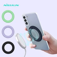 NILLKIN SnapHold Magnetic Sticker for iPhone Pro Max Wireless Car Charger Pad Stick Silicone Holder for Samsung S21 Ultra