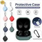 Силиконовый чехол для наушников Samsung Galaxy Buds, противоударный мягкий защитный цветной чехол для наушников с крючком