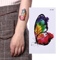 3d temporary tattoo waterproof henna tatoo fake tattoo sticker colorful butterfly body art flash tattoo stickers
