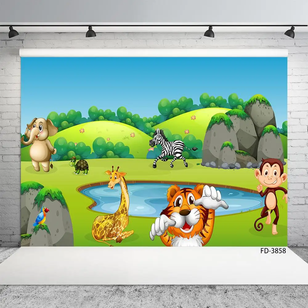 

Фон для студийной фотосъемки Тигр джунгли сафари-фоны с именем под заказ