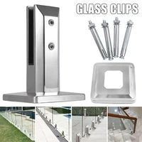 stainless steel 316 glass spigot round square glass fence glass railing swimming pool fence glass clamp glass hardware