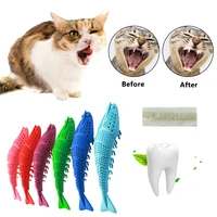 cat catnip toy cat toothbrush catnip shrimp shaped teeth cleaning toy rubber cat biting molar stick funny pet toy