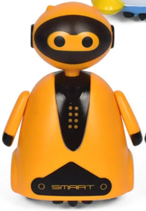 robot-orange Нарисованная линия волшебная игрушка для домашних животных ручка-робот Индуктивный Пингвин животное кошка следование черный трек Карта Авто селфи Запуск милый Электрический подарок для детей - Цвет: robot-orange