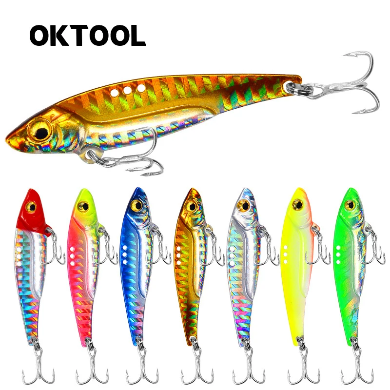 

OKTOOL металлическая Вибрирующая наживка 8-20 г длинный выстрел Слоты крюк Металическая дергающаяся Articulos де Pesca блесны искуственные паллет оку...