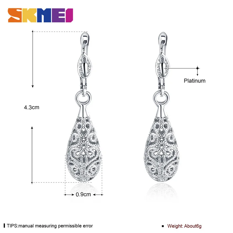 

SKMEI Women Drop Stud Earrings Fashion Lovely Womens Jewerly Ear Rings Birthday Wedding Ladies Female Earring Luxury Accessories