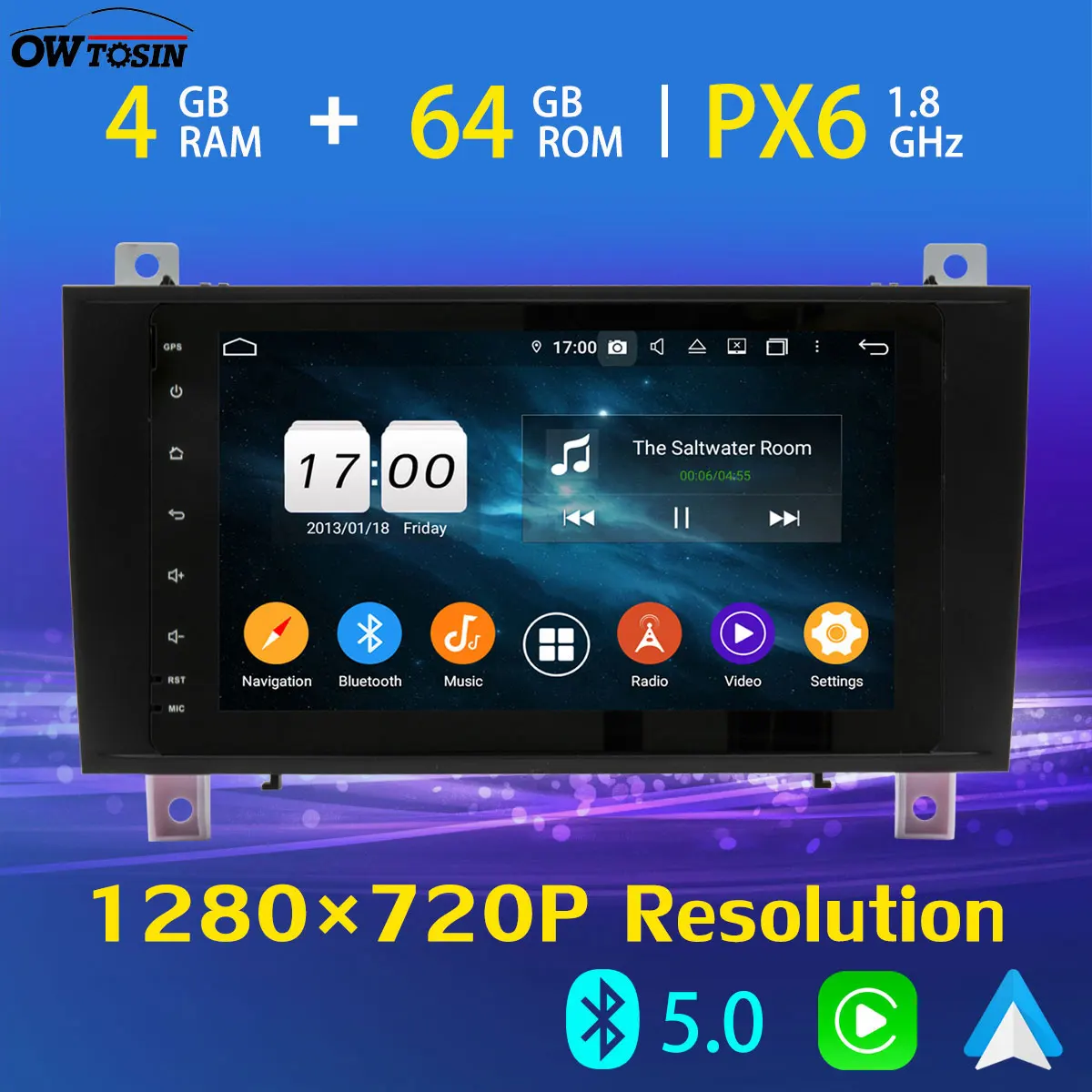 8 &quotIPS 1280*720P Android 10 PX6 4G + 64G GPS WiFi Bluetooth 5 0 радио для Mercedes Benz SLK Class R171 W171 SLK300 SLK350