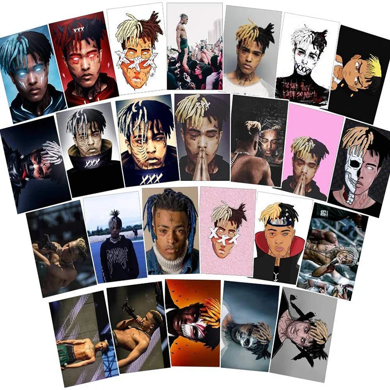 25 шт. рок певица Xxxtentacion стикер s декор комнаты настенный Бутылка для ноутбука