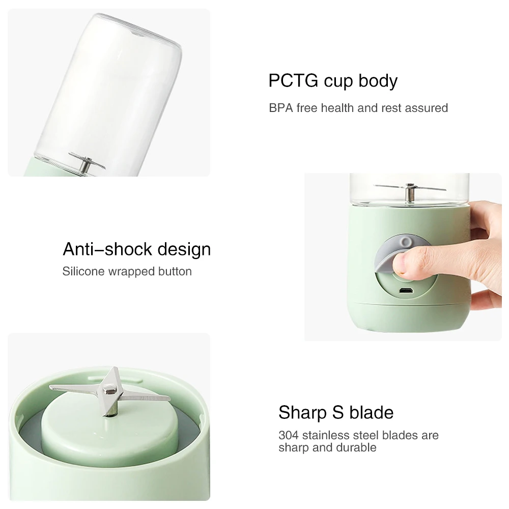 

4/6 Blade Portable Mini Juicer Lemon Orange Fruit Juicer Cup USB Charging Handheld Smoothie Fruit And Vegetable Blender 1PC