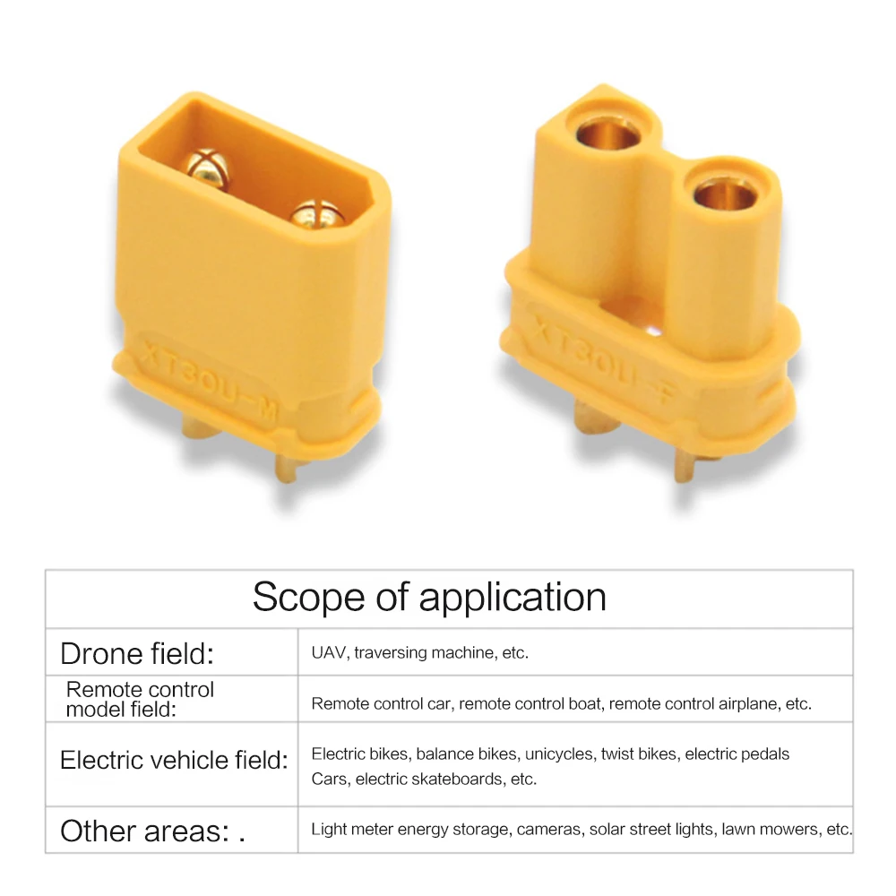 

5Pairs Amass XT30U Male Female Bullet Connector Plug For RC FPV Lipo Battery RC Quadcopter 100% Brand New And High Quality