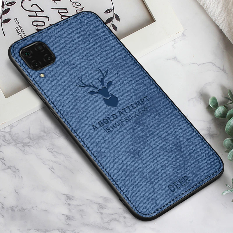 Тканевый чехол с текстурой для Huawei P40 Lite E 5G P20 P30 Pro P Smart Plus 2019 Z S Nova 3 3i 5T 7i олень
