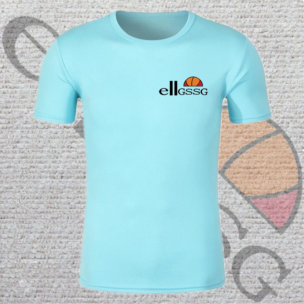 

Men's Summer Casual Wear Round Neck Short Sleeve T-shirt Sweatshirt Pure Color Printing Simple Clothing 2021 Brand Mens Clothing