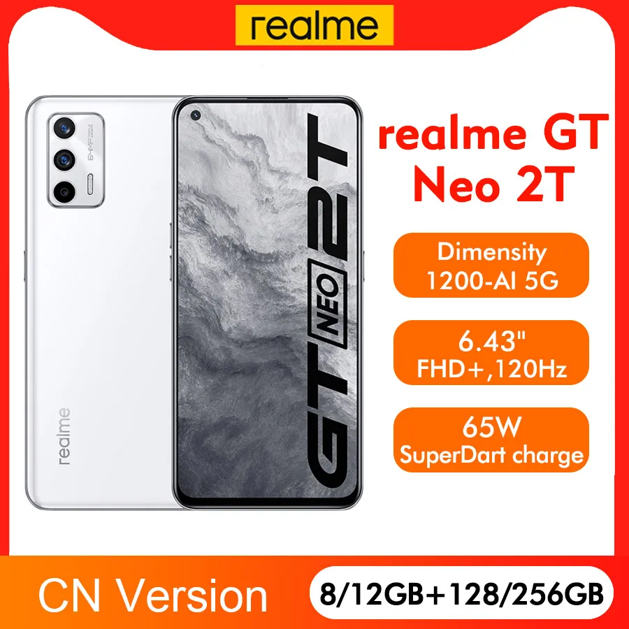 Смартфон realme GT Neo, 6,43 дюйма, FDH + 120 Гц, 65 Вт, тройная камера 64 мп