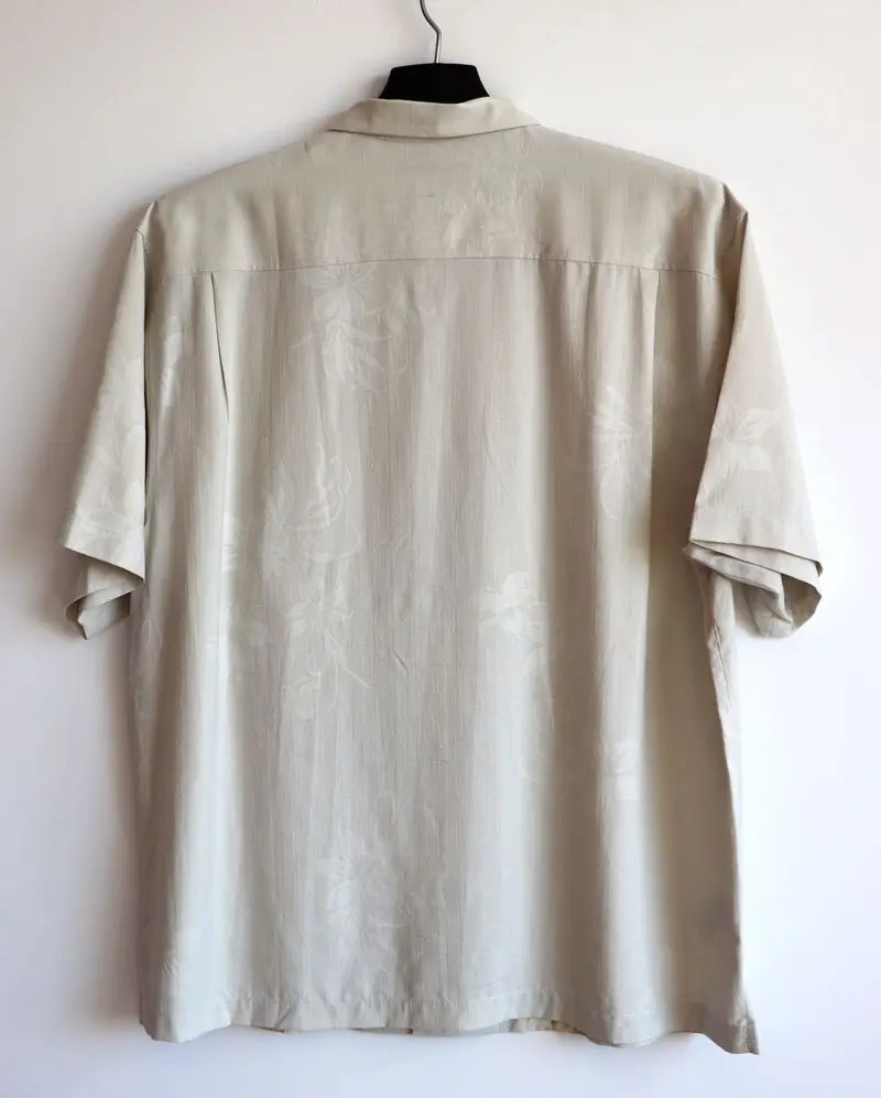 Мужская шелковая рубашка Гавайи футболка с коротким рукавом принтом модные