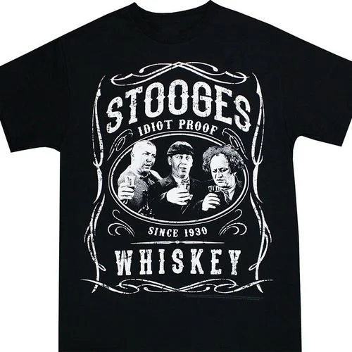 Мужская Черная модная футболка The Three Stooges Proof для виски|Мужские футболки| |