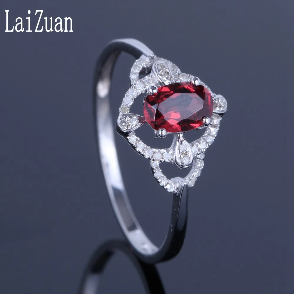 LaiZuan одноцветное 10 к белое золото 0.6CT сертифицировано овальная огранка