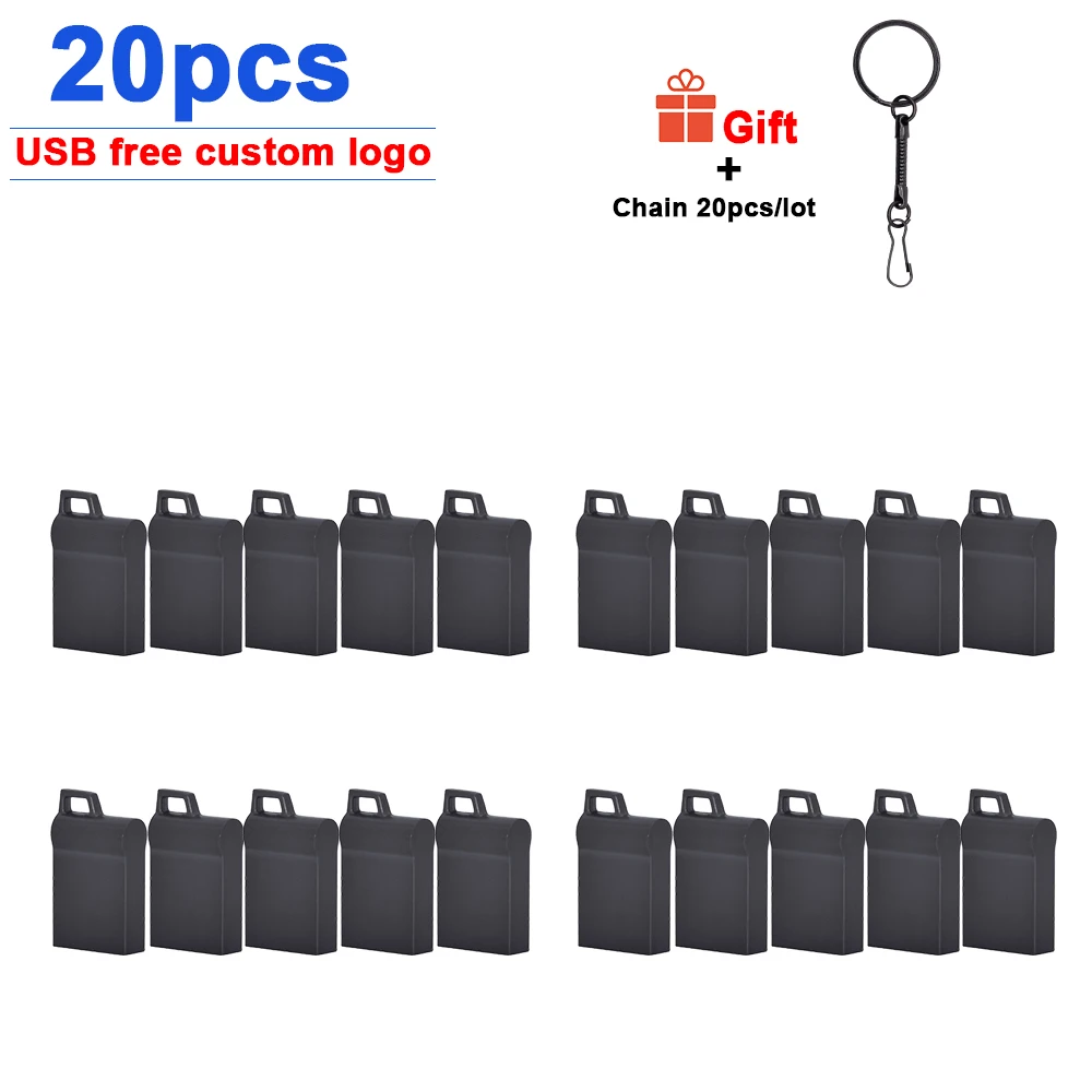 20pcs/lot Metal USB Flash Drive 128GB 64GB 32GB 16GB 8GB Pendrive Cle 2.0 Stick Pen 8 GB free logo | Компьютеры и офис