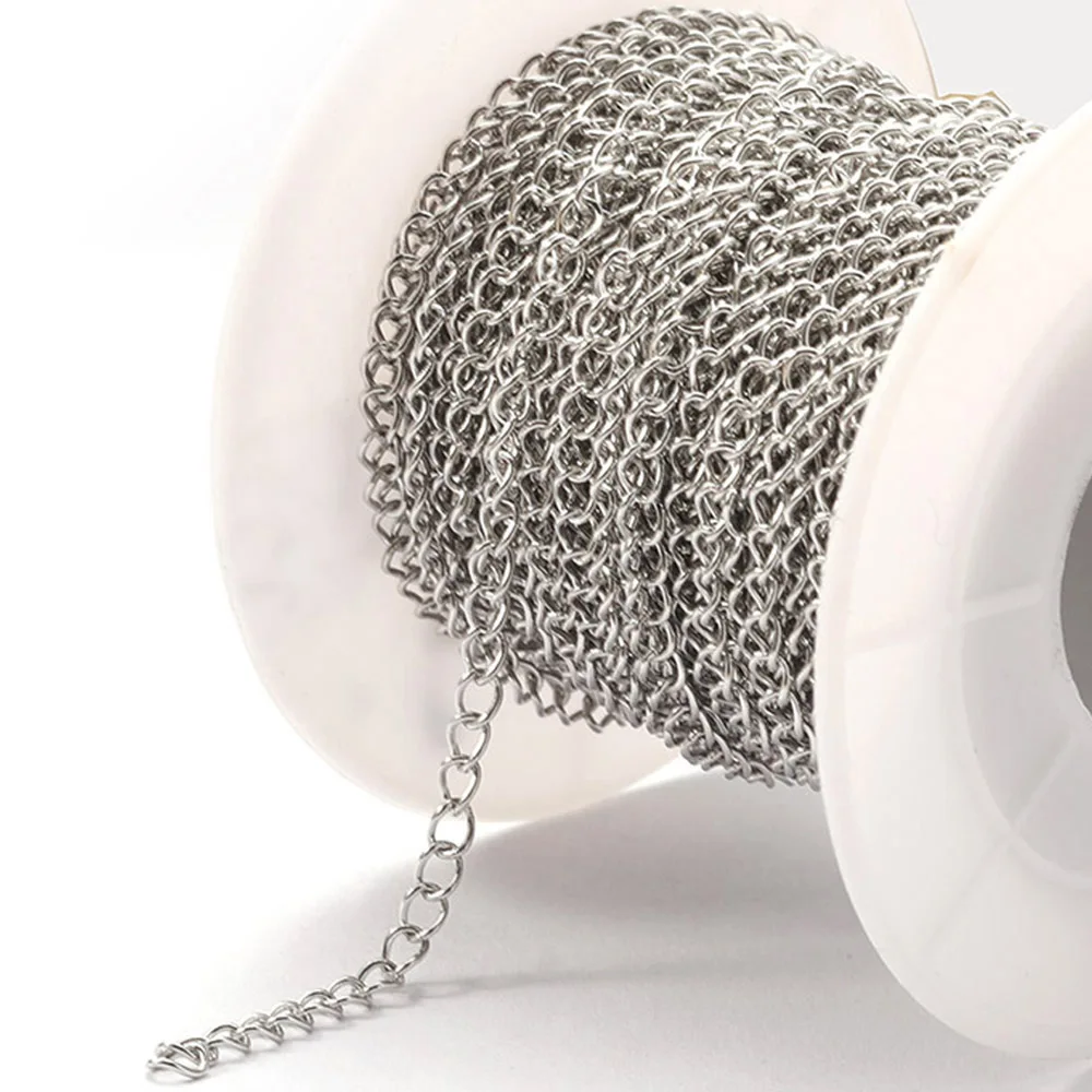 2 м 10 м/рулон из нержавеющей стали ожерелье золотых цепей 2/3/5 мм для браслет