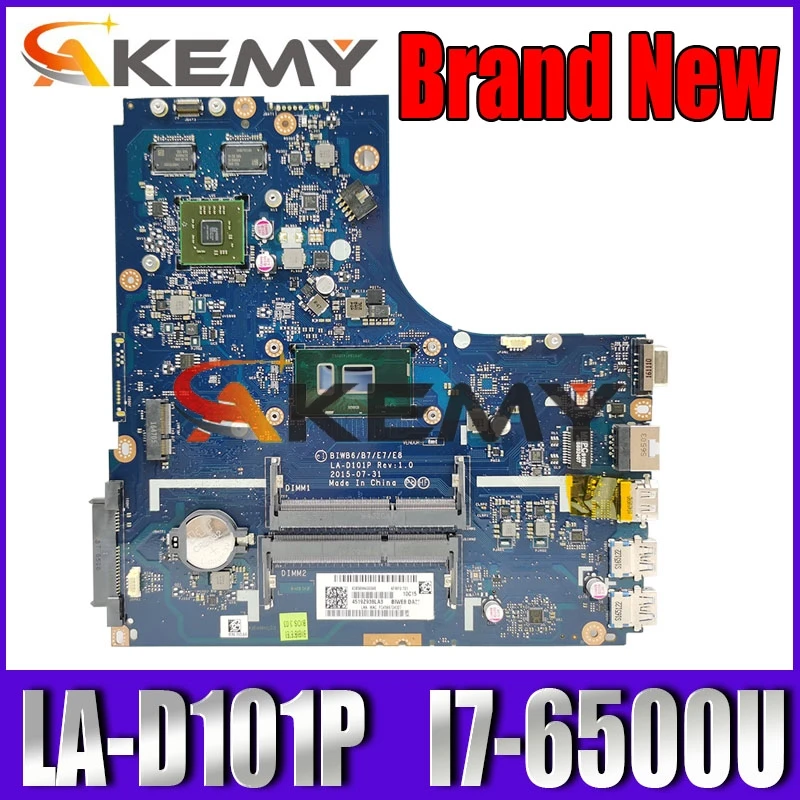 

FRU : 5B20K57307 BIWB6/B7/E7/E8 LA-D101P для For Lenovo B51-80 ноутбук ПК материнская плата для ноутбука с I7-6500U CPU 2G/GPU