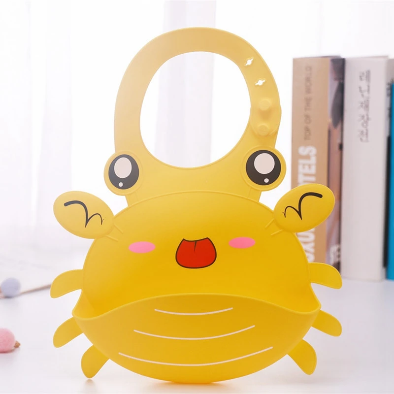 Силиконовый нагрудник для детей Кита/краба силиконовый еды Детский