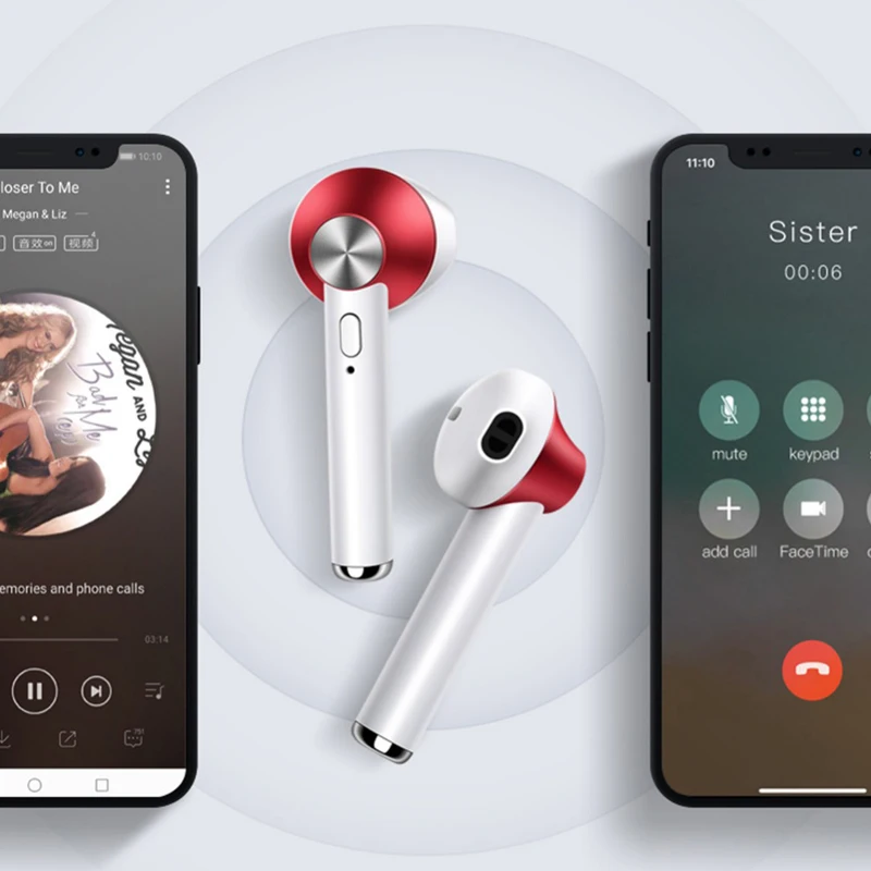 TWS Headphones Bluetooth 5.0 Wireless Earphones CVC Noise Reduction Waterproof Stereo Sports Earbuds Dual Mic Headset | Электроника