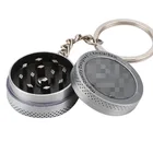 2 слоя Портативный открытый Алюминий измельчитель табака дым измельчители табачная трава шлифовальная машина аксессуары для сигарет с кольцом для ключей