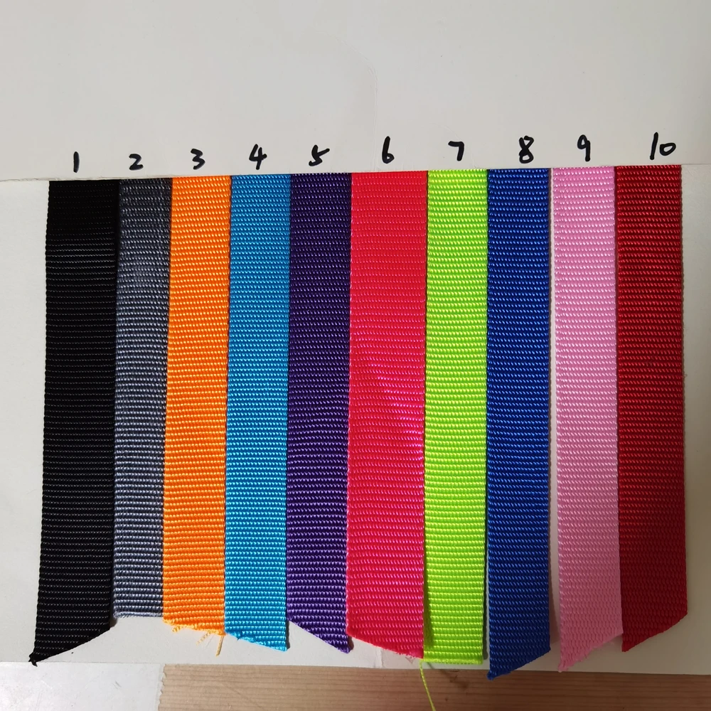 50 Meters 1CM Width Colorful 1.5MM Thickness Woven Polyester Imitation Nylon Webbing Straps Belt Pet Chest Strap Accessories | Дом и сад