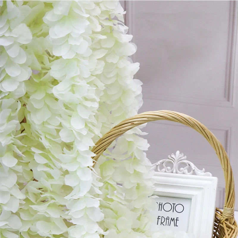 

110Cm long artificial Wisteria Rattan Silk Hydrangea Rattan DIY Wedding Arch Birthday Party Decorative False Flower