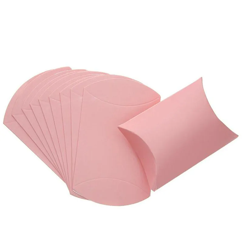 50 шт./лот цветная крафт подушка упаковка для крещения конфетные коробки