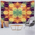 Цветной гобелен с мандалой, цветной квадратный гобелен в стиле хиппи, украшение для спальни, подушка, Настенная картина, психоделический Настенный Ресторан