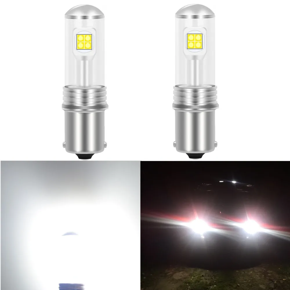 

2x 1157 BAY15D 1156 Canbus BA15S/P21W S25 Led Daytime Running Lights DRL Bulbs For Skoda Superb Octavia 2 FL 2010 2011 2012 2013